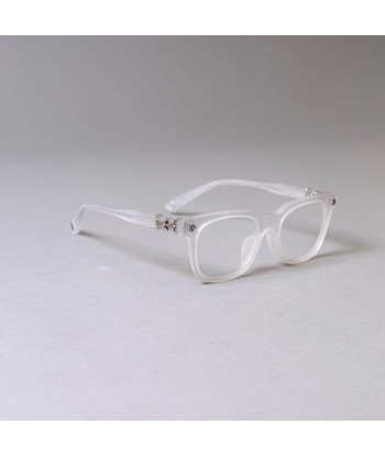 Matte white square eyeglass...